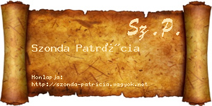Szonda Patrícia névjegykártya
